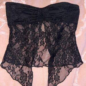 Black lace edikted top